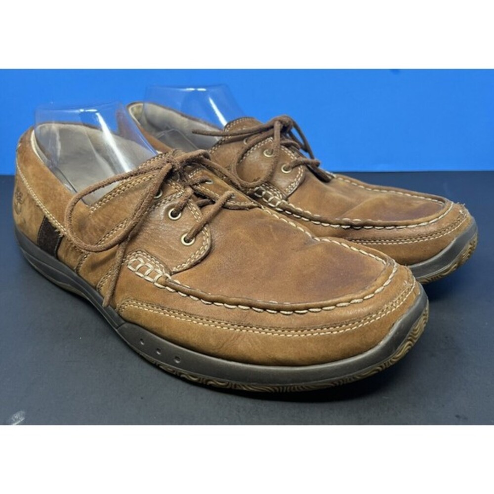Timberland Earthkeepers‎ Cupsole 3 Eye Brown Leather Men's 11.5 Boat Shoes 72565